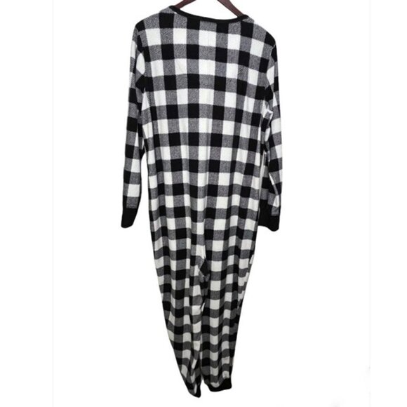 Joe Fresh Black & White Buffalo Plaid Medium Weight Onsie Size Large - Picture 4 of 6